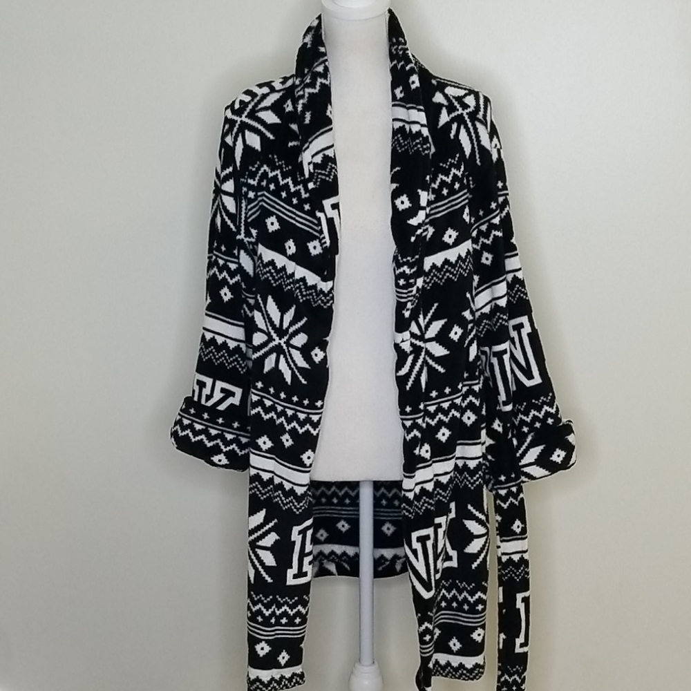 Pink By Victoria Secret Plush Robe - Picture 3 of 5